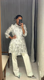Pre-loved White Sheer Roses Tunic Dress