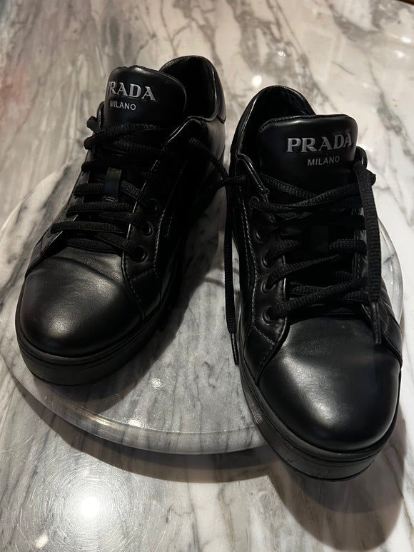 Black prada tennis shoes Clearance