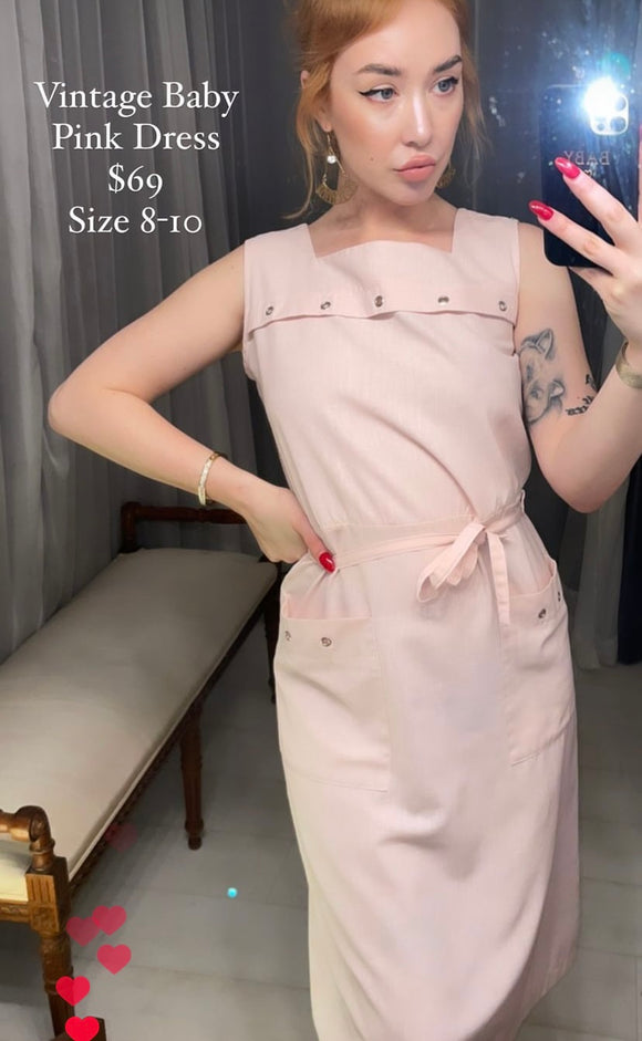 Vintage Baby Pink Dress