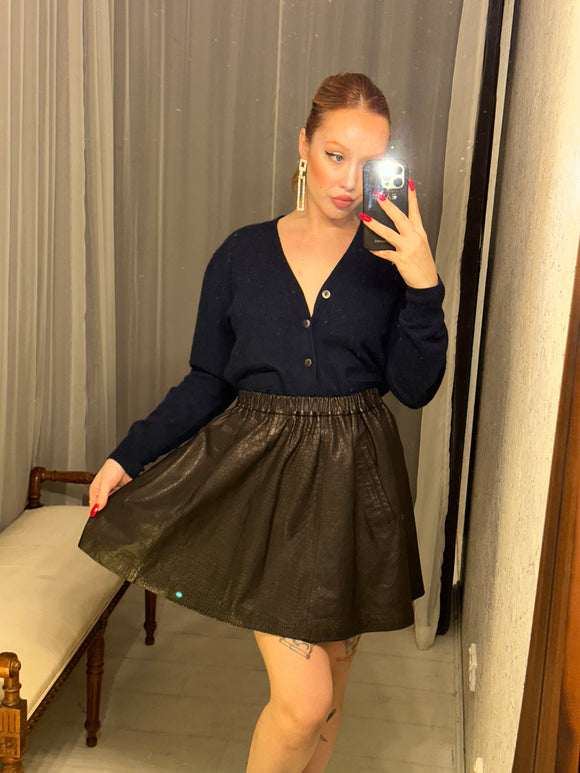 Pre-loved CHARLOTTE ESKILDESEN Leather Skirt