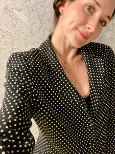 Pre-loved CUE Black Polkadot Jacket