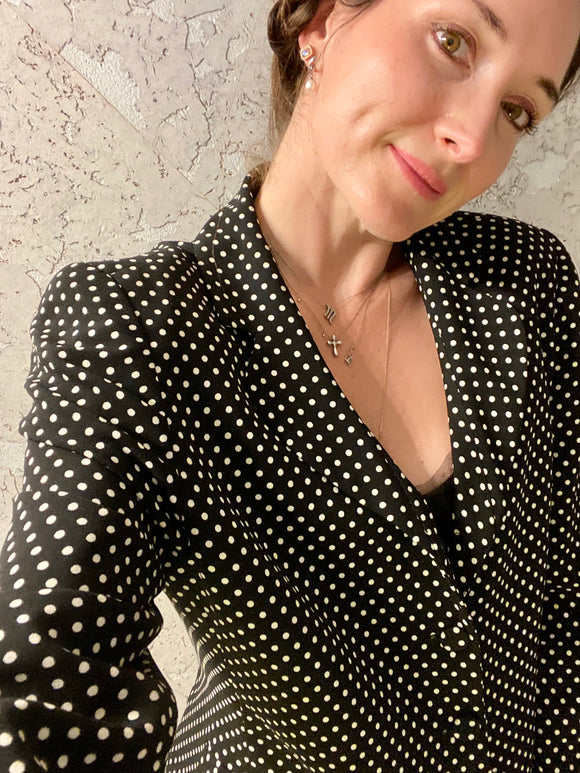 Pre-loved CUE Black Polkadot Jacket