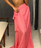 Pre-loved Pink Wrap Maxi-Skirt AS IS