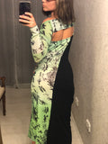 Pre-loved Ehk Green Oriental Mesh Dress