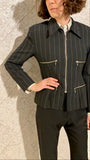 Pinstripe Zips Jacket
