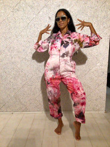 Heavy Pink Pacific Dreams hand dyed overalls