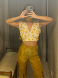 Pre-loved Bardot Yellow Floral Crop Top
