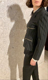 Pinstripe Zips Jacket