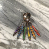 Vintage rainbow tiny teaspoon set
