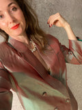 Vintage Green Silk Dupion Jacket