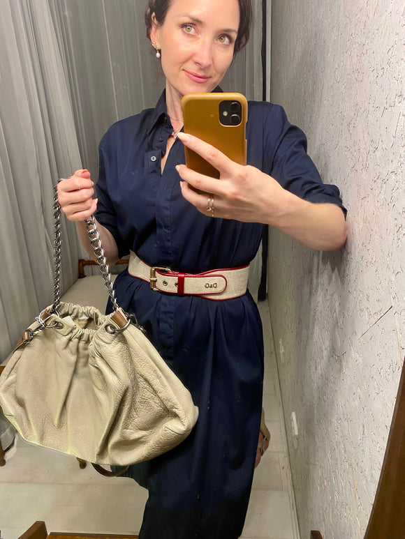 Pre-loved MaxMara Navy Button-Through Dress