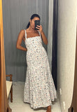 Pre-loved White Floral Print Long Dress