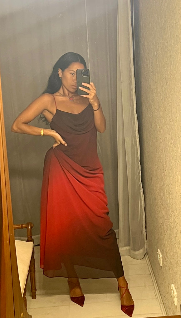 Pre-loved Onyx Night Crimson Maroon Slip Dress