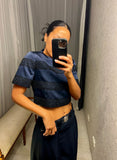 Pre-loved HIGH Designer Navy Skirt