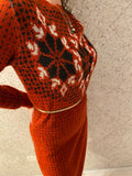 Synonyme Snowflake Red Knit Dress