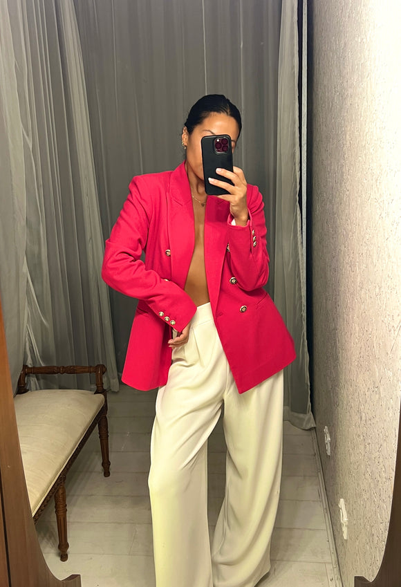 Pre-loved Hot Pink Double Breasted Jacket