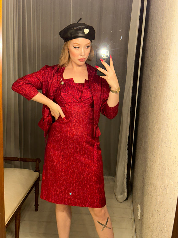 1960s red discount dress
