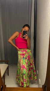 Infusion Pink and Green Floral Skirt (10-12)