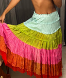 Pre-Loved Pastel Panel Ruffle skirt
