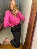 Pre-loved Prada Charcoal wool pencil skirt