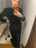 Nipon Boutique Black Velvet Dress w Diamante