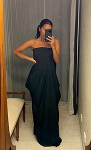 Pre-loved ACNE Black Strapless Long Dress