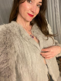 Dove Grey Soft Rabbit Fur Coat
