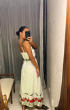 Pre-loved Tiger Embroidered White Dress